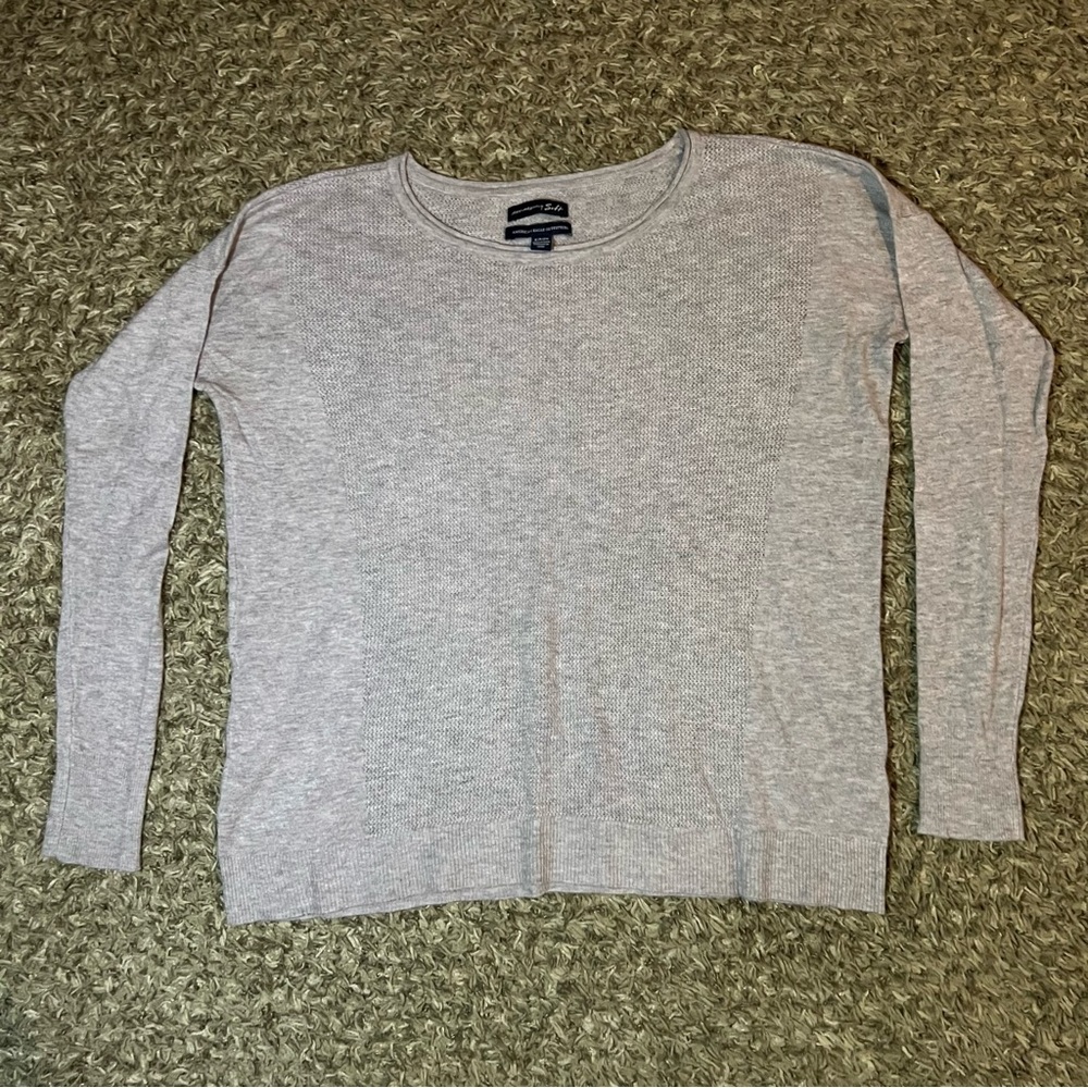 American Eagle Womens S Sweater Light Purple Gray Ahh-Mazingly Soft  Pullover
